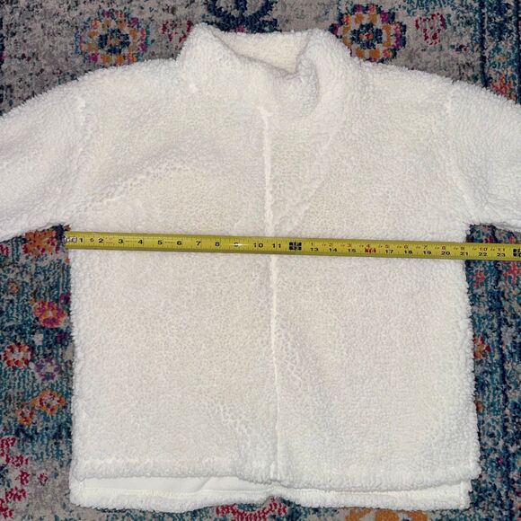 SUMMERSALT. Women's Cream Sherpa Pullover Hoodie Size Small - Picture 5 of 6